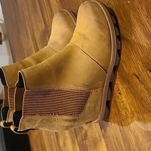 Sorel Lea Wedge Joan of Arctic Chelsea Wedge Camel Brown 7.5 waterproof